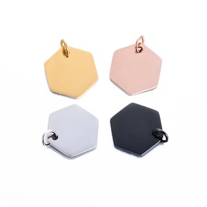Disque d'identification pour animaux de compagnie en acier inoxydable robuste, pendentif durable et gravable de 23x25mm pour collier de chien ou de chat - Product Image 3