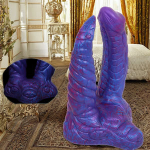Consolador de doble cabeza cómodo y respetuoso con la piel, <span class=keywords><strong>LUUK</strong></span>, nuevo color demonio azul, Dongs de silicona realistas para adultos, superventas - Product Image 3