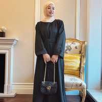 Yibaoli – robe abaya à rayures pour femme, vêtements islamiques, vente en gros, dubaï, 2022