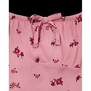 ชุดนอนแขนพองผ้าเรยอนสีดอก100% น้ำตาลและหยกอายุสิบสองปี - Product Image 1