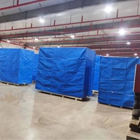 Bâche de protection tissée industrielle enduite en PE 220g/m² imperméable pour extérieur, jardin, serre, camion, usage domestique - en rouleau