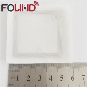 50*50mm ריק לבן ISO15693 ספריית ספרים Rfid תג עבור אבטחת Rfid ספריית ניהול מערכת