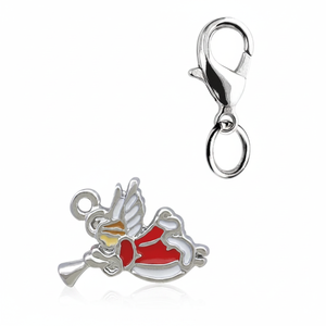 Ciondolo Charm "Angelet" per Gioielli 16x14 mm Componente Elegante e Delicato - Product Image 2