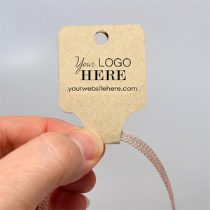 Tùy Chỉnh Thương Hiệu Logo Đồ Trang Sức Thẻ Hiển Thị Treo Tag, Vòng Cổ Vòng Đeo Tay Bangle Nhẫn Bông Tai Có Thể Gập Lại Treo Thẻ Đồ Trang Sức - Product Image 2