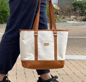 Custom Canvas Tote Bag <b>Large</b> Size with Personalized <b>Print</b> Logo Perfect for Shopping and Commuting Low MOQ Available - Product Image 2