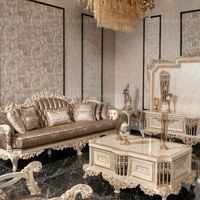 Gran oferta, muebles reales de Turquía, estilo antiguo, sofá de lujo clásico de madera maciza para juegos de muebles de sala de estar