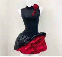 Robe sans manches à fleurs tridimensionnelles de luxe léger pour femmes été nouveau Style mignon fermeture éclair Boutique vêtements pour femmes