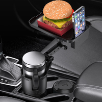 Soporte Multifuncional 3 en 1 para Teléfono de Coche, de Plástico, con Altura Ajustable, Base Expandible y Bandeja para Vasos, Kit Interior SHUNWEI
