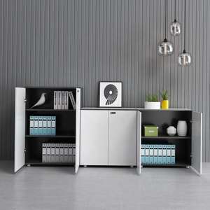 Mueble de Oficina Moderno de Madera, Armario de Almacenamiento para Oficina en Casa, Escuela, Fábrica, Hospital - Modelo 09F0807 09F0808 - Product Image 2