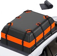 Sac de toit de voiture pliable en PVC avec logo personnalisé de 15 pieds cubes pour le voyage et le camping