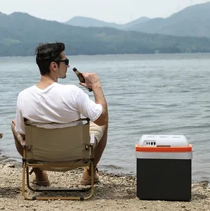 24L 12V electric cool box thermoelectric cooler and warmer camping fridge car mini fridge for drinks