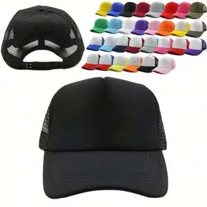 Gorra Trucker de Espuma Lisa al por Mayor, Gorras de Malla Transpirable de Color Sólido, Logotipo Personalizado, 30 Colores Disponibles - Product Image 2