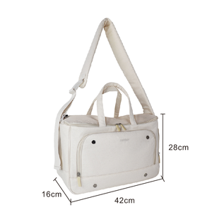 Portador de mascotas cruzado de gran capacidad con rueda, estilo informal versátil, cremallera vietnamita de nailon sólido para uso diario - Product Image 3