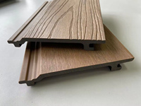 Panneau mural extérieur en bois écologique WPC imperméable et ignifuge, rainuré, durable, tailles personnalisées, prix de gros
