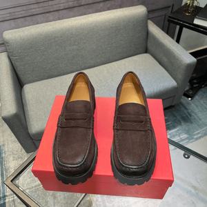 Zapatos de Hombre de Alta Calidad, Suela Gruesa Dentada, Antideslizante de Goma, Amortiguación de Alta Elasticidad, <span class=keywords><strong>Hebilla</strong></span> Clásica Tipo Penny, Ferragamos - Product Image 2