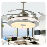 NUEVO Diseñador moderno Decorativo Vintage Dormitorio Hogar Iluminación Montaje empotrado Led Ventiladores Lámpara de techo