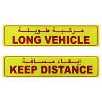 Pegatina Reflectante Personalizada de Advertencia de Peligro para Vehículos Largos en Arabia Saudita, Prohibido Fumar, Mantener Distancia, Extintor de Incendios Reflectante