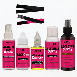 Kit Installazione Parrucche Private Label Impermeabile, Non Tossico, Resistente all'Umidità, con Colla Forte per Lace e Spray Fissante per Estensioni Capelli - Product Image 1