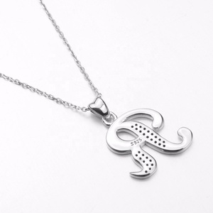 Letra R del alfabeto encanto colgantes de plata de ley 925 de moda de la familia de la joyería - Product Image 4