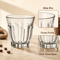 Tasses à café en verre cannelé en gros pour latte, mocha, café glacé et cold brew – Idéales pour les cafés et restaurants