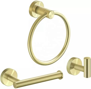 Producto caliente 304, gancho para ropa de abrigo de acero inoxidable, <span class=keywords><strong>toallero</strong></span> de baño montado en la pared, <span class=keywords><strong>juego</strong></span> de <span class=keywords><strong>portarrollos</strong></span> de papel higiénico para Hotel - Product Image 2