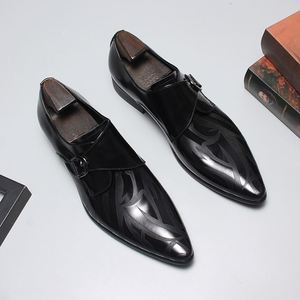 Nouvelles Chaussures Habillées Tendance pour Hommes en Cuir Véritable à Enfiler, Style Anglais, Décontractées et Professionnelles, avec Sangle Couleur Vive, Confort Intemporel - Product Image 5