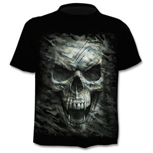 T-Shirt con teschio 3D t-Shirt con grafica novità estiva stampa t-Shirt con teschio di moda per uomo t-Shirt a maniche corte stampate divertenti - Product Image 5