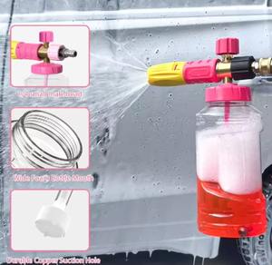 Lanza de Espuma Ajustable NIKO con Conector Rápido de 1/4'' para Lavado de Autos, Botella Transparente - Product Image 2