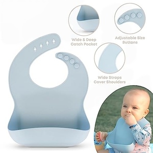 ชุดอาหารสำหรับเด็กแรกเกิดแบบขายส่ง 4 ชิ้น ชุดช้อน ชามซิลิโคนพร้อมจุกดูด ปลอดสาร BPA ผ้ากันเปื้อนซิลิโคน ชุดอาหารสำหรับเด็ก - Product Image 2