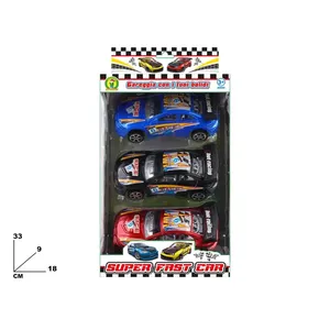 Ensemble de voitures de course super rapides, 3 voitures, véhicules jouets à l'échelle 1:43 pour enfants de 3 ans et plus - Product Image 1