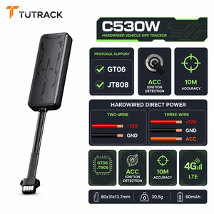เครื่องติดตาม GPS สำหรับรถยนต์ รถจักรยานยนต์ รถบรรทุก รองรับโปรโตคอล GT06 JT808 แบบต่อสายไฟโดยตรง ตรวจจับการจุดระเบิด ACC ความแม่นยำต่ำกว่า 10 เมตร - Product Image 1