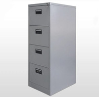 Armoire de rangement de classeur verticale en acier verrouillable pour équipement de bureau en métal avec conception anti-basculement de 3/4/5 tiroirs
