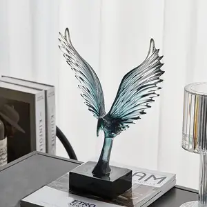 SAMINDS Eagle Wing Statue Sculpture Ornament Collectible, Figurine, Wings Craft Decor for Home, Living Room, Bookshelf, Bedroom,