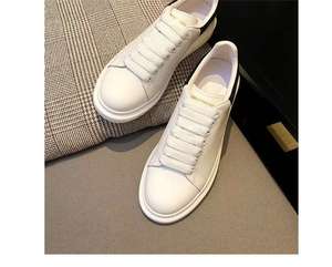 Nouvelle Arrivée 2026 : Baskets Plateformes Blanches en Toile à Semelle Épaisse, Chaussures de Sport Décontractées Unisexe à Lacets pour Toutes Saisons - Product Image 3