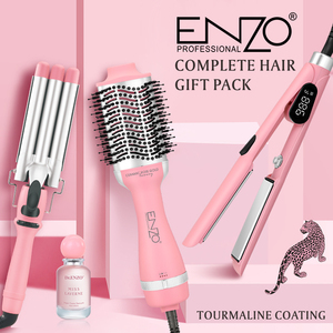<span class=keywords><strong>ENZO</strong></span> EN-5611 Kit di Styling per Salone di Bellezza 4 in 1: Piastra per Capelli, Ferro Arricciacapelli a Tre Bacchette, Spazzola Asciugacapelli ad Aria Calda Tutto in Uno - Product Image 4