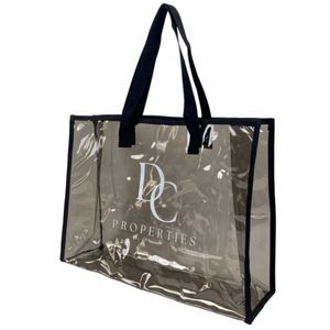 Grand sac fourre-tout en Pvc brillant noir brillant Sacs durables pour femmes Sacs à main en Pvc transparent Sac fourre-tout transparent à bandoulière personnalisé - Product Image 2