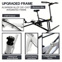 Bicyclette aquatique SUP à pontons plats, 1 place, cadre en aluminium avec coussin d'air avant, résistant à l'usure, pour rivière, pliable, de Chine, Lumark