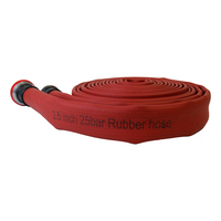 Selang Karet Fleksibel Anti Api SL SL-NBR NBR Double Jacket 50MM (2") untuk Pemadam Kebakaran 0.8-2.5 MPa Air/Busa Putih/Merah/Hitam