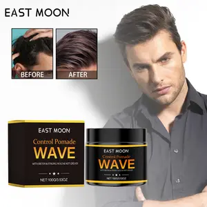 New wholesale men's exclusive non greasy super strong styling hair wax oil head and back naturally fluffy and long-lasting shape