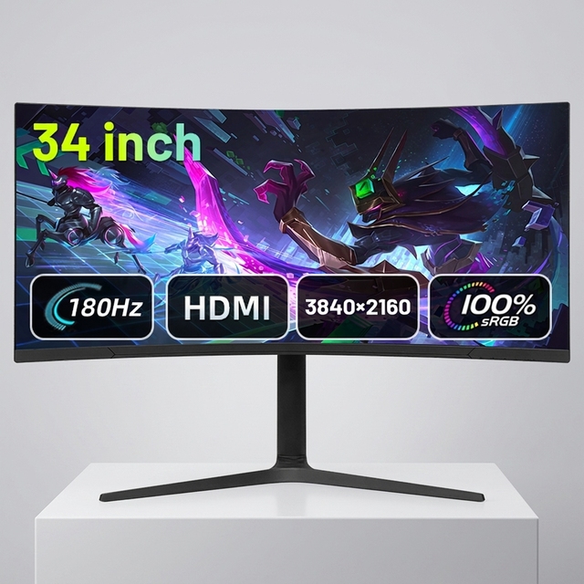 Wholesale 34 Inch 4K UHD IPS Monitor 180Hz 1ms 100% SRGB Computer Display for Engineering Labs and Higher Education PC Monitor