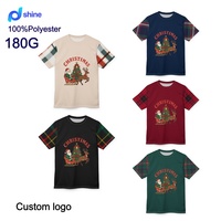 T-shirt de Noël de haute qualité pour hommes et femmes, imprimé Père Noël, cadeau décontracté et amusant, manches courtes, nouveau style été