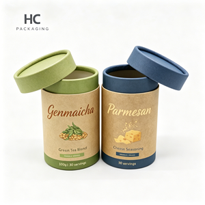Caja de Embalaje de Tubo de Papel de Grado Alimenticio Personalizada con Tapa para Té, Café en Polvo, Especias, Embalaje de Regalo, Logotipo Personalizado Impreso - Product Image 6