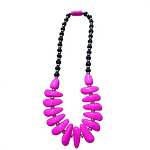 Collier en résine turquoise corail naturel de qualité supérieure, fermoir plaqué or, design bohème, bijoux de fête unisexe pour femme - Product Image 5