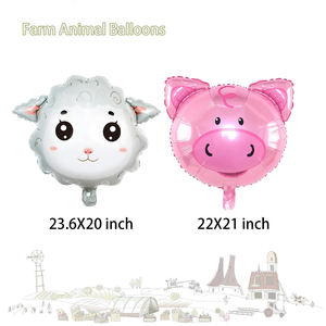 5 buah balon Mylar Foil hewan pertanian pesta wisuda sapi keledai babi ayam perlengkapan Pancuran bayi ulang tahun - Product Image 4