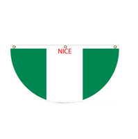 Drapeau de Saint-Martin personnalisé en demi-cercle pour balcon domestique, rassemblements sportifs et fêtes familiales en plein air