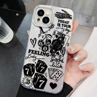 Étui de téléphone luxueux Poker Dice IMD Lacy adapté pour iPhone 17 Air 17 16 13 15 14 12 11 Pro Max et Plus
