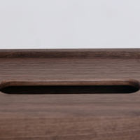 Porta Fazzoletti in Legno Massello Marrone Personalizzato, Stile Minimalista Giapponese con Giunzione a Coda di Rondine, Organizzatore su Misura per Soggiorno e Casa