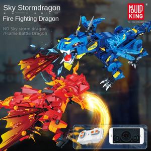 Blocs de construction en plastique assemblés, série de dragons mécaniques, jouet éducatif télécommandé électrique, vente en gros, OEM - Product Image 2