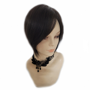 Peluca de Cabello Humano con Clip de 7 Pulgadas, Corta y Lisa, Ligera, Transpirable, de Aspecto Natural, con Peines Interiores Premium Hechos a Mano - Product Image 2