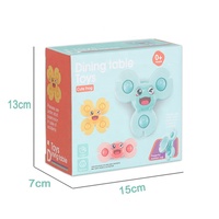 Jouets de bain pour bébé Portable Early Learning Trois pièces Baby Spinner Toy avec ventouse pour bébé Jouets